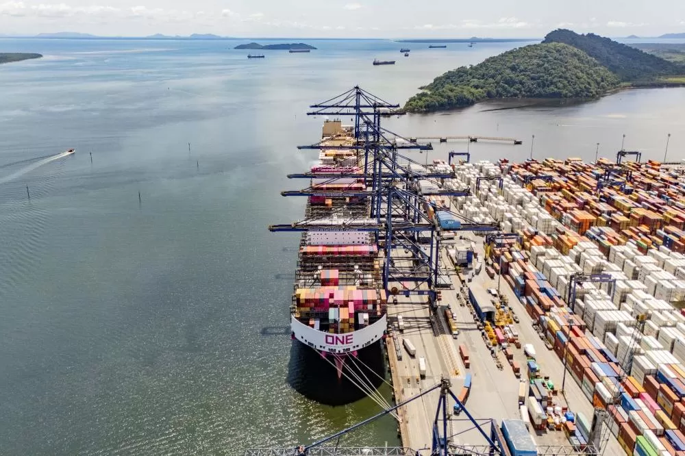 Porto de Paranaguá lidera exportações brasileiras de frango e proteínas. (Foto: Claudio Neves/Portos do Paraná)