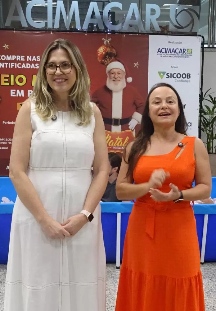 Sandra Rieger e Geovana da Silva Krause, lideranças da Acimacar à frente das campanhas promocionais de 2026. (Foto: Divulgação)