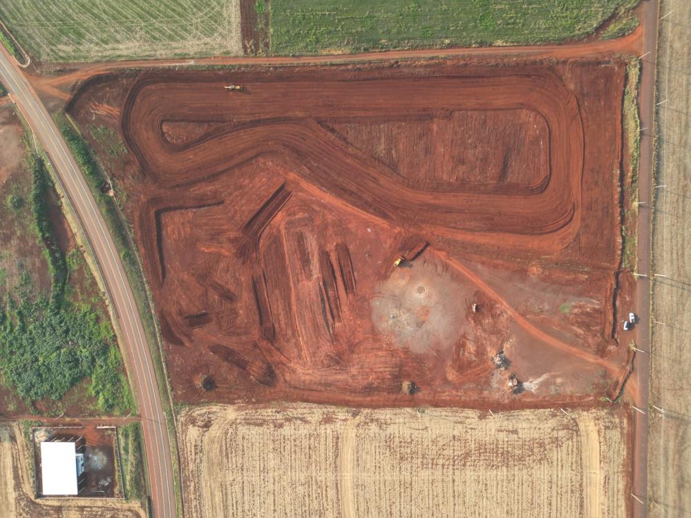 Imagem aérea da pista a ser utilizada no 3º Encontro de Jeeps Off-Road e Velocidade na Terra. Foto: Divulgação