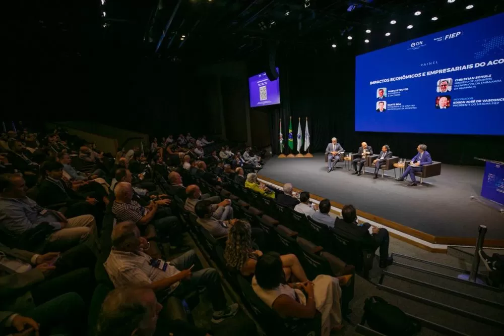 Evento da Fiep reuniu empresários e especialistas para discutir impactos do acordo entre União Europeia e Mercosul. (Foto: Gelson Bampi)
