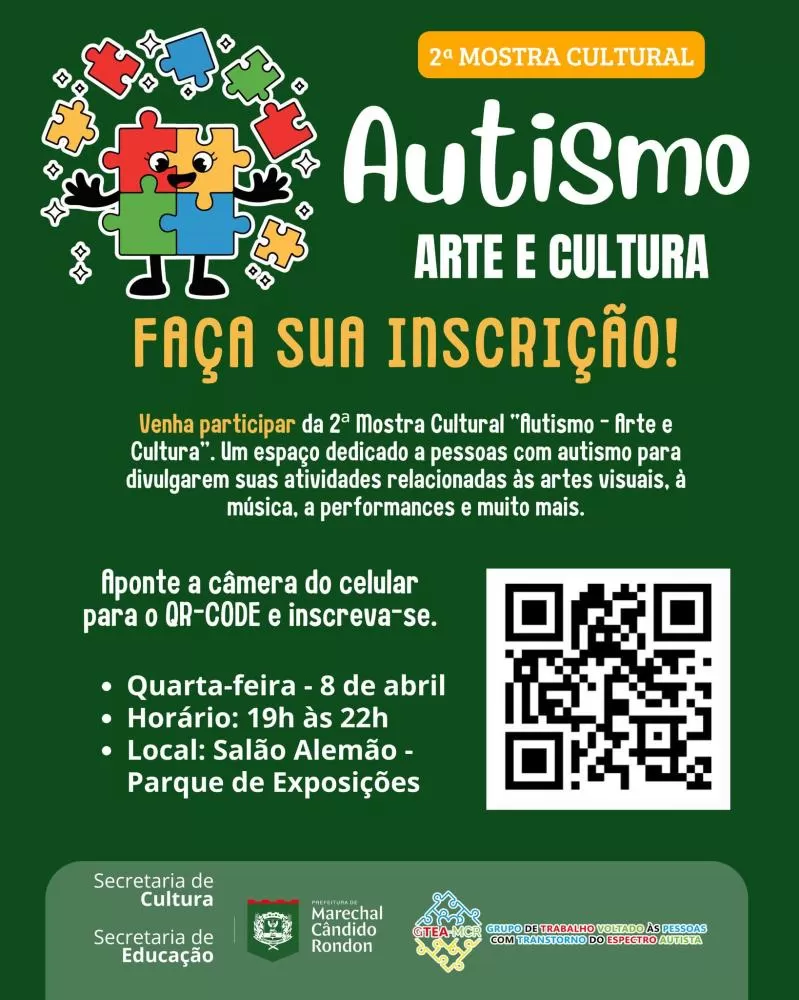 Mostra cultural abre espaço para talentos do autismo em Marechal Rondon