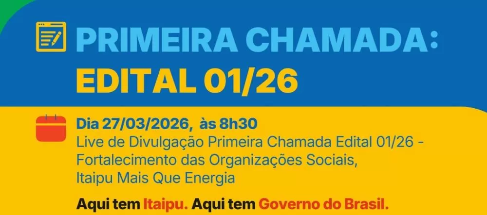 Itaipu abre novo edital com foco no fortalecimento de organizações sociais na região (Imagem: Divulgação)