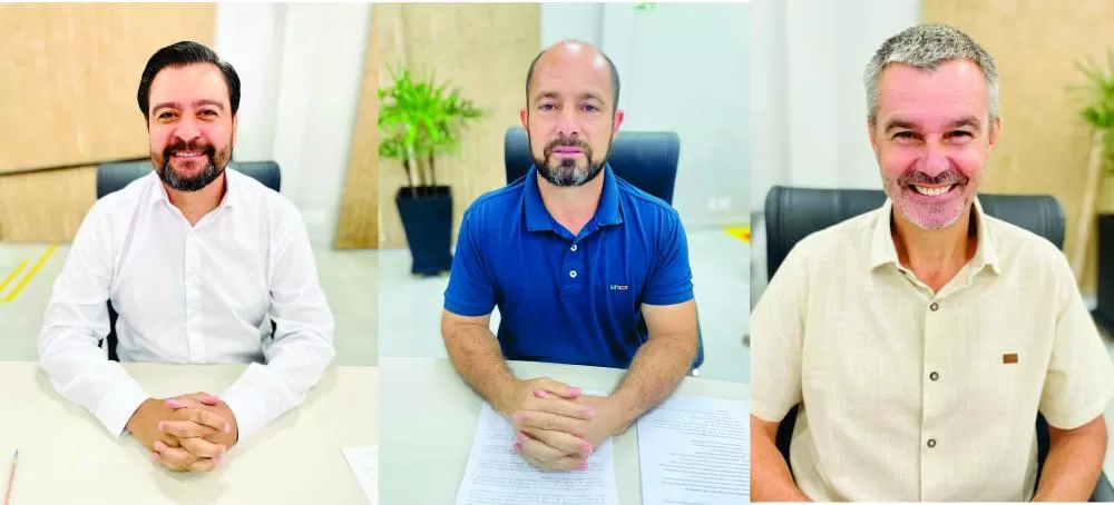 Vereadores do PL (Fabio, Padeiro e Spohr) destacam união da bancada após saída do presidente municipal do partido (Foto: Divulgação). (Fotos: Cristiano Viteck)
