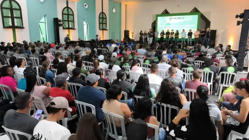 Catadores participam de encontro regional do Programa Coleta Mais em Marechal Rondon (Foto: Divulgação)