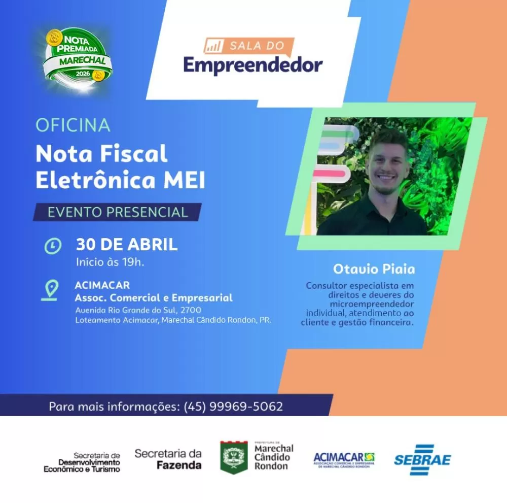Prefeitura promove oficina gratuita para ensinar emissão de nota fiscal eletrônica