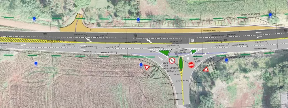 Após décadas de espera, obras no Trevo da Lorenz têm início na PR-239 em Quatro Pontes. (Foto: Divulgação)