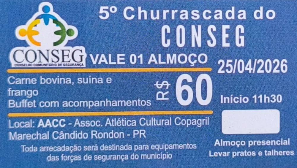 Churrascada do CONSEG reúne comunidade e forças de segurança em Marechal Rondon. (Foto: Divulgação)