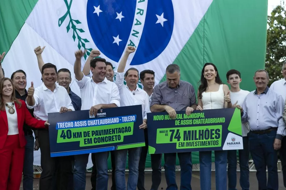 Governador Ratinho Junior anunciou pacote de R$ 386,3 milhões em investimentos para Assis Chateaubriand. (Foto: Roberto Dziura Jr/AEN)