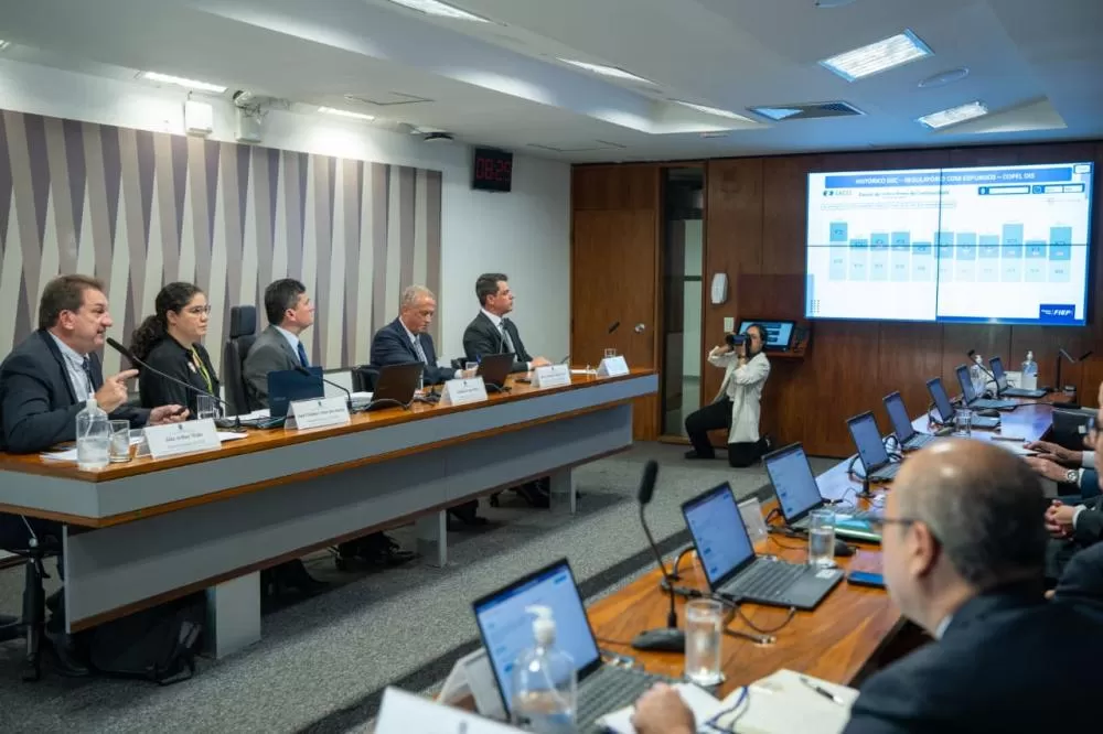 Copel apresentou no Senado estratégias de suporte energético ao setor produtivo paranaense e investimentos previstos para a rede elétrica. (Foto: Claudio Castro/Senado)