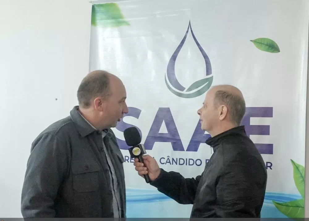 Fábio Regelmeier apresentou a nova logomarca do SAAE, que simboliza uma fase de modernização, sustentabilidade e planejamento para os serviços de água e esgoto em Marechal Cândido Rondon.