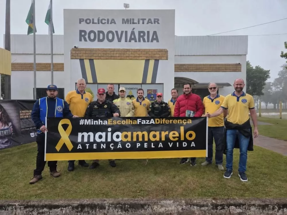 Blitz educativa do Maio Amarelo orientou motoristas sobre segurança, respeito e responsabilidade no trânsito em Marechal Cândido Rondon. (Foto: Divulgação)