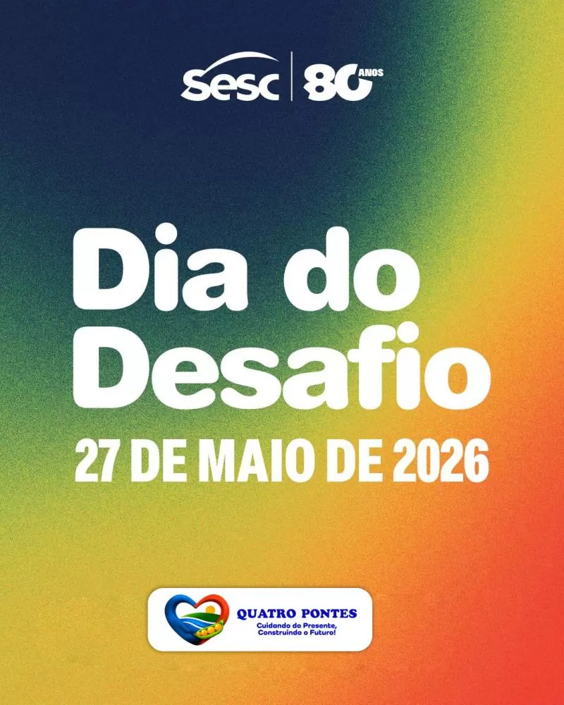 Quatro Pontes terá programação especial no Dia do Desafio 2026, com atividades físicas, recreativas e esportivas abertas à comunidade. (Foto: Divulgação)
