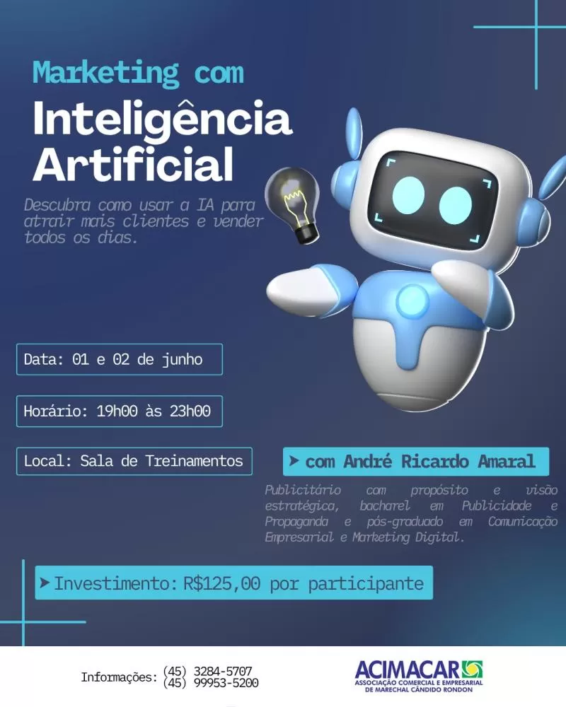 Acimacar promove curso prático sobre marketing com inteligência artificial