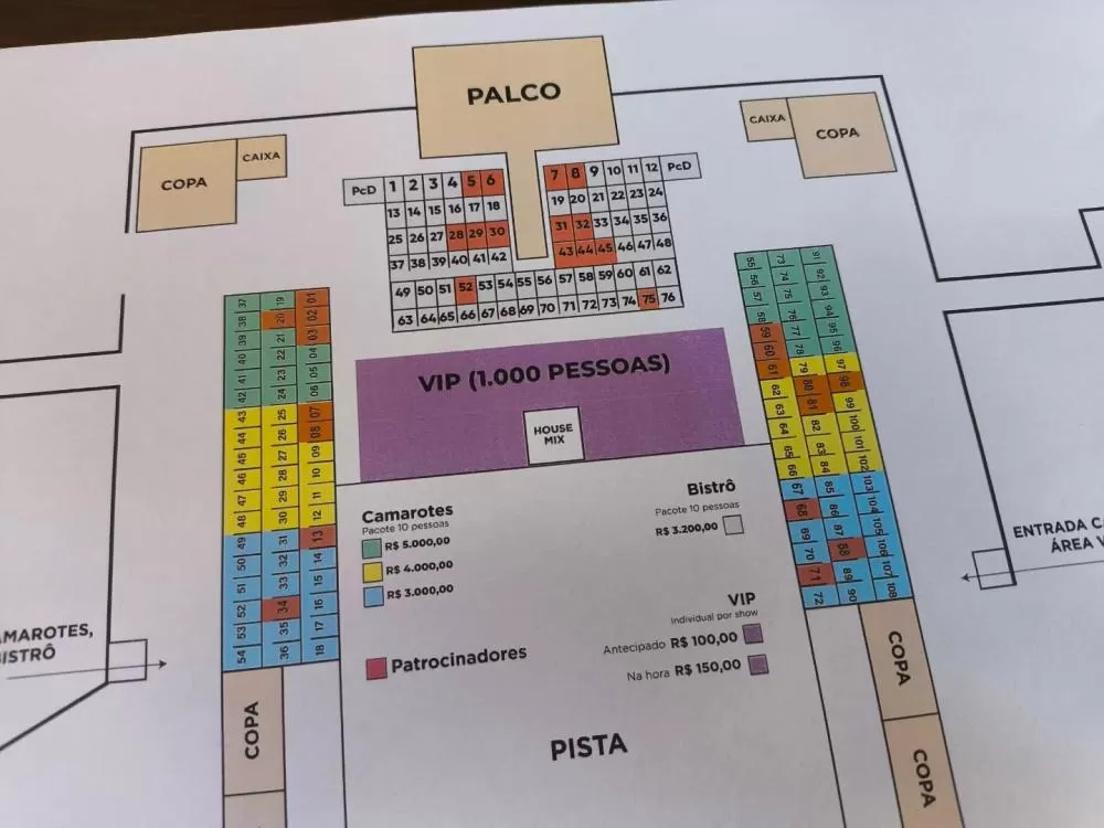 Venda de camarotes, bistrôs e área VIP para os shows da Expo Rondon 2026 começa neste sábado. (Foto: Divulgação)
