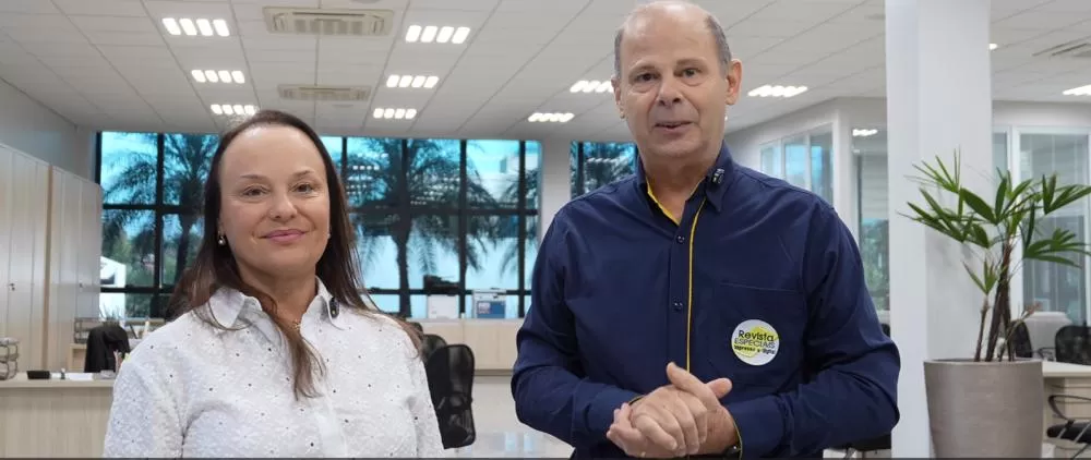 Geovana da Silva Krause, presidente da Acimacar, destaca que a Expo Rondon 2026 terá 170 empresas expositoras confirmadas no parque de exposições.