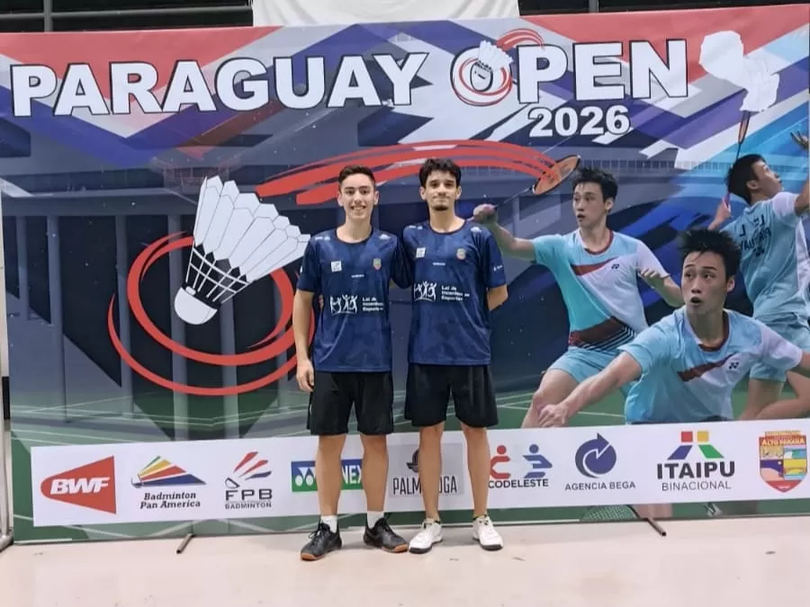 Murilo Thomas e Yan Oliveira representaram a ARBAD e Marechal Cândido Rondon no Paraguay Open 2026, realizado em Ciudad del Este. (Foto: Divulgação)