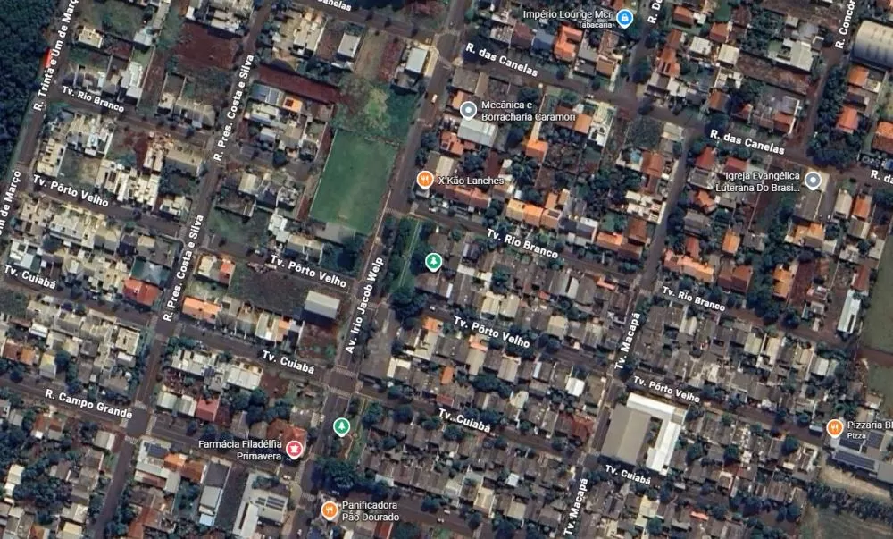Vereadores solicitaram instalação de playground, bancos e arborização no espaço “Meu Campinho”, no Bairro Primavera (Foto: Google Maps)