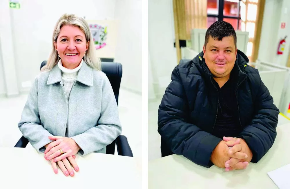 Marciane Specht e Marciel Escher solicitaram melhorias viárias entre os bairros Augusto e Barcelona (Fotos: Cristiano Viteck)