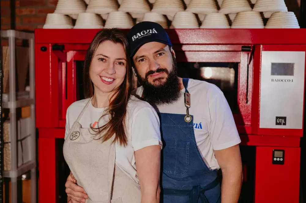  Bruna Adamy e Jonas Rossi, da Baguá Padaria Artesanal. (Foto: Divulgação/Sicredi)