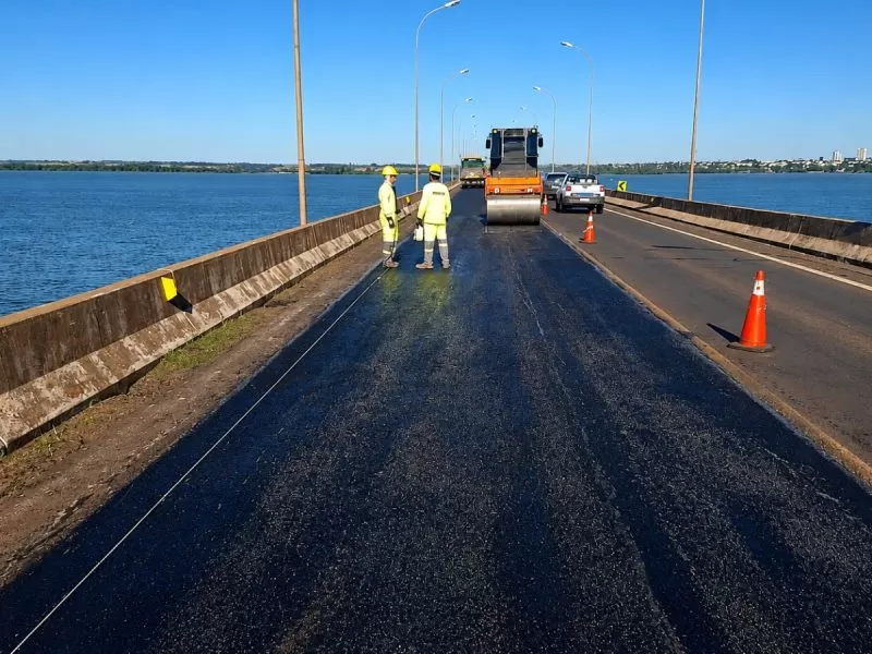 Obras de revitalização da Ponte Ayrton Senna passam a ser realizadas exclusivamente no período noturno para reduzir impactos ao tráfego e acelerar a conclusão dos serviços. (Foto: Divulgação)