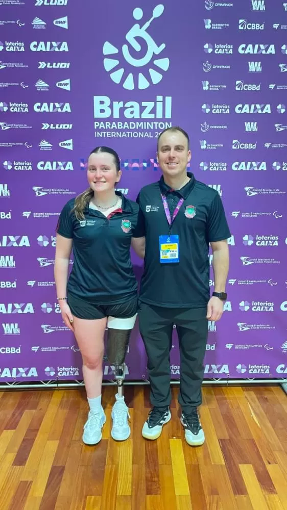 Kauana disputa três finais no Brasil Parabadminton Internacional 2025, em São Paulo. (Foto: Divulgação)