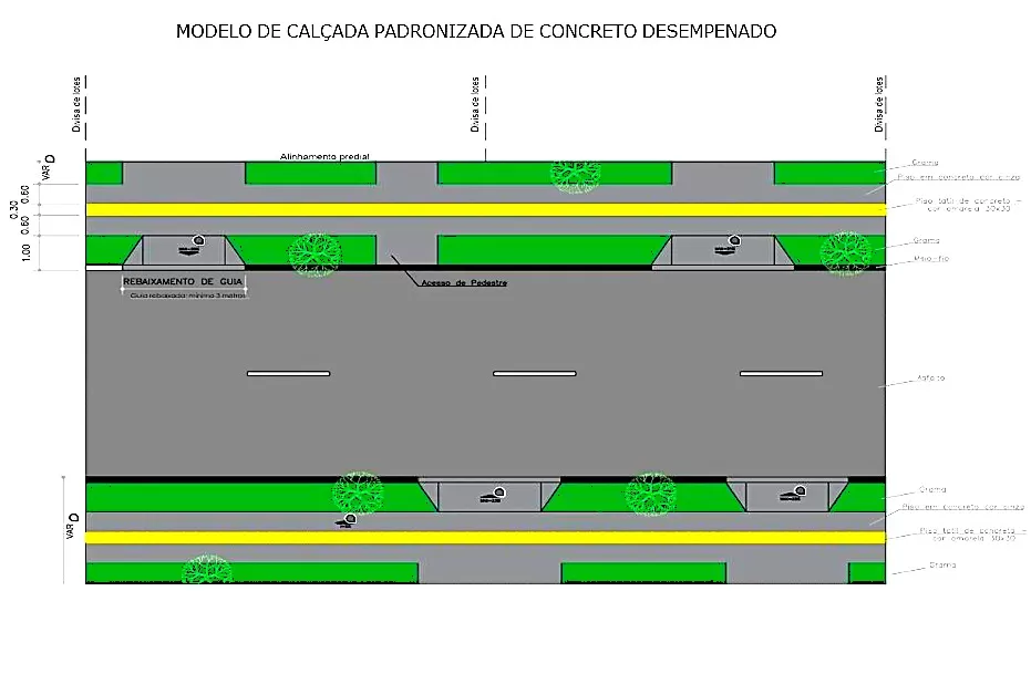 Audiência pública para debater o novo padrão de calçadas será realizada no dia 10 de agosto, às 19h, no plenário da Câmara de Vereadores de Marechal Cândido Rondon. (Imagem: Divulgação)