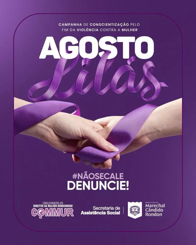 Centro de eventos recebeu iluminação lilás em referência à campanha Agosto Lilás, de enfrentamento à violência contra a mulher. (Foto: Divulgação)