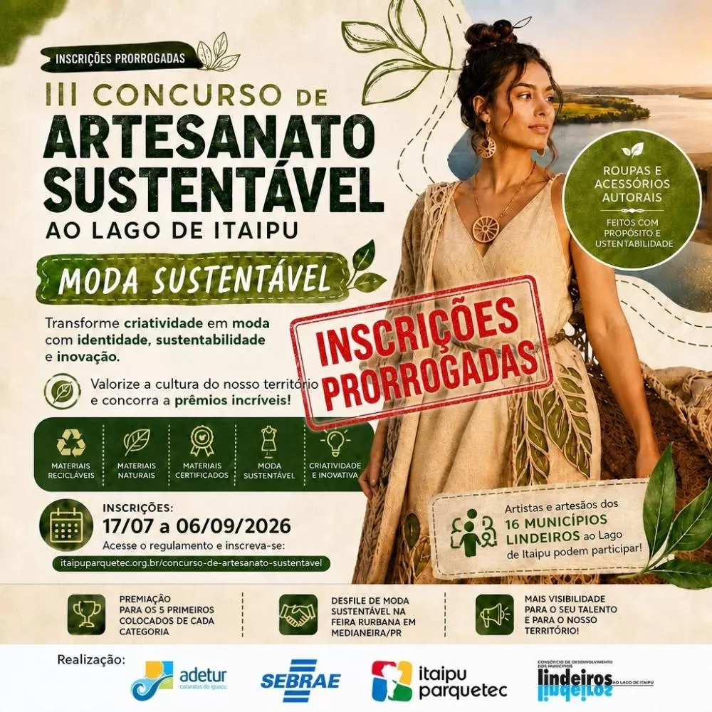 Concurso regional reúne trabalhos que associam artesanato, moda, reaproveitamento de materiais e sustentabilidade. (Imagem: Divulgação)