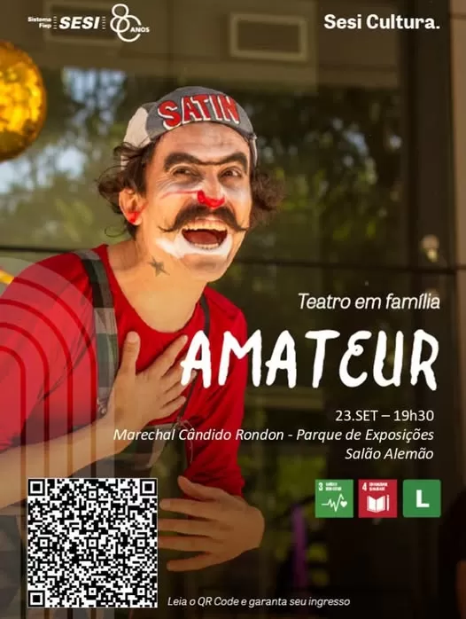 Artista colombiano Daniel Satin conduz o espetáculo “Amateur”, que combina humor, improvisação e participação da plateia. (Imagem: Divulgação)