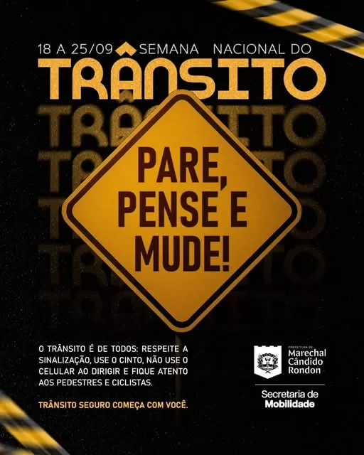 Semana Nacional de Trânsito é realizada de 18 a 25 de setembro e reforça atitudes para reduzir acidentes nas vias. (Imagem: Divulgação)