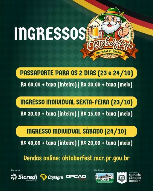 Ingressos para bailões da Oktoberfest começam a ser vendidos