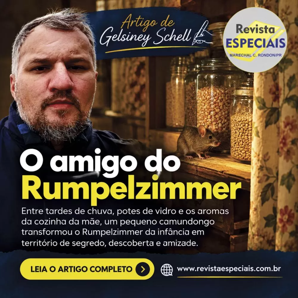 “O amigo do Rumpelzimmer” é uma viagem afetiva a um tempo em que a felicidade cabia em pequenas coisas e a imaginação transformava cada canto da casa em um mundo inteiro.