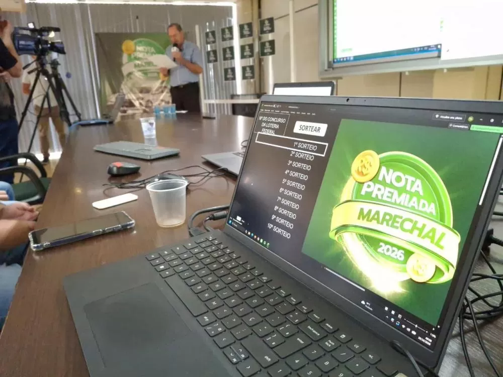 Sorteio da campanha Nota Premiada Marechal foi realizado nesta quinta-feira (29), no auditório da prefeitura. (Foto: Divulgação)